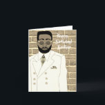 Afrikanischer Weißer Anzug Brother Birthday Karte<br><div class="desc">Diese coole Geburtstagskarte zeigt einen afroamerikanischen Mann mit einem weißen Anzug und einer Krawatte. Holen Sie sich diese Karte für einen verdienten Bruder,  um Ihre Wertschätzung zu zeigen.</div>