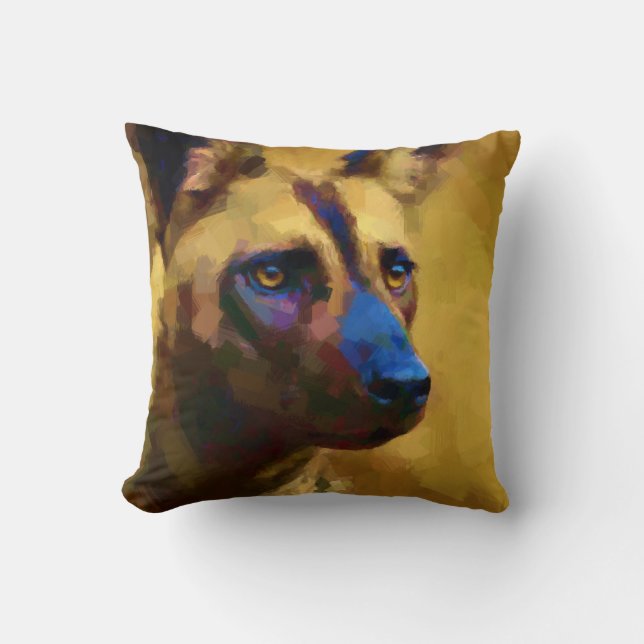 Afrikanischer Wildhund Kissen (Vorderseite)