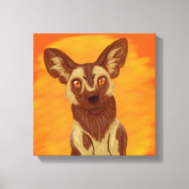 Afrikanischer Wildhund Leinwanddruck (Vorderseite)