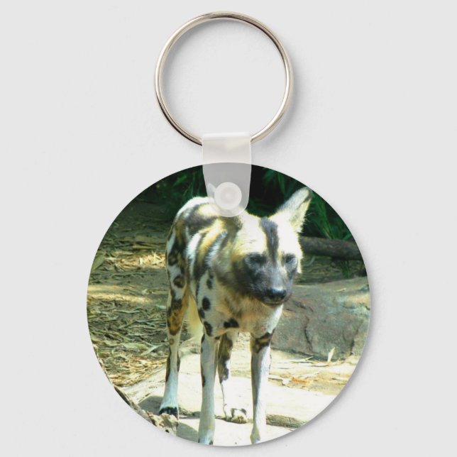 Afrikanischer Wildhund Schlüsselanhänger (Vorderseite)