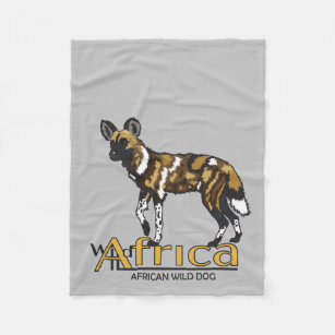 Afrikanischer Wildhund. Wild-Afrika-Fleece-Blanket Fleecedecke