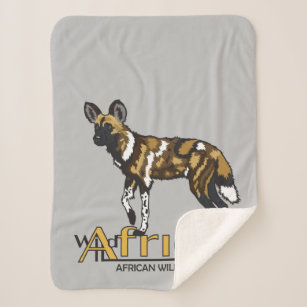 Afrikanischer Wildhund. Wild Afrika Sherpadecke