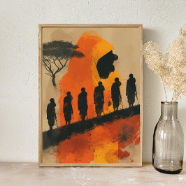 afrikanisches abstraktes Kunstposter Poster