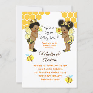Afrikanisches amerikanisches Bienengeschlecht-Part Einladung
