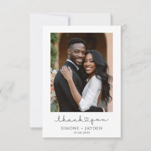 Afrikanisches amerikanisches Foto Hochzeit Danke
