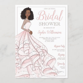 Afrikanisches amerikanisches Glam-Bride-Brautparty Einladung