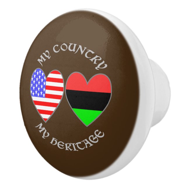Afrikanisches amerikanisches Landeserbe Keramikknauf (Rechts)