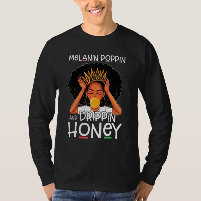 Afrikanisches amerikanisches Mädchen mit Stolz auf T-Shirt (Vorderseite)