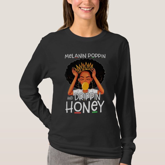 Afrikanisches amerikanisches Mädchen mit Stolz auf T-Shirt (Vorderseite)