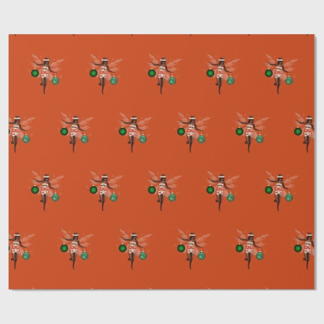 Afrikanisches amerikanisches Weihnachtsgebäck Geschenkpapier (Flach)