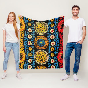 Afrikanisches Ankara-Muster Fleecedecke