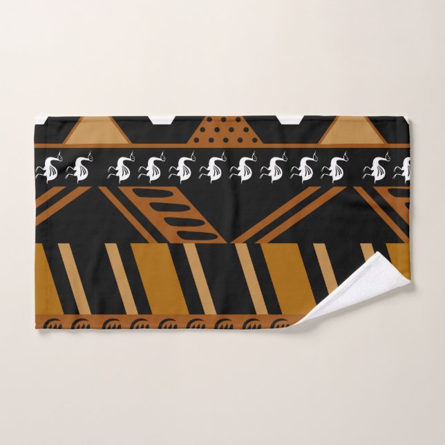 Afrikanisches Bogolan Design Towel Set (Handtuch)