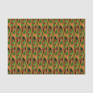 Afrikanisches Classic Kente Tuchmuster K01 Seidenpapier
