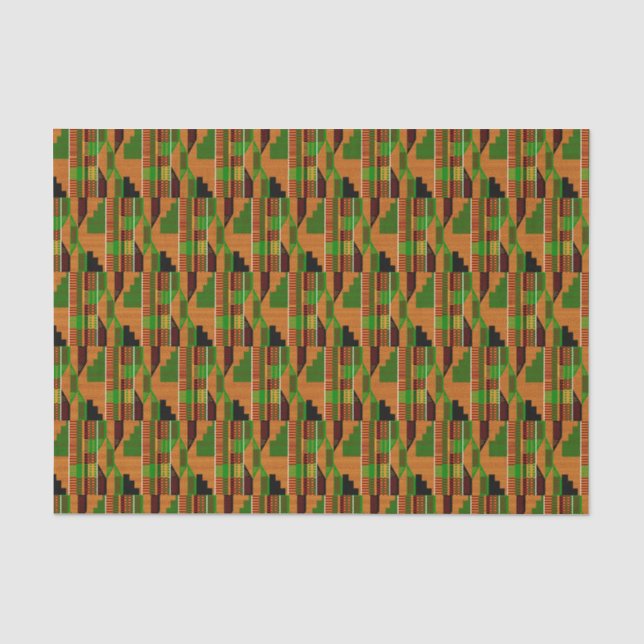 Afrikanisches Classic Kente Tuchmuster K01 Seidenpapier (Vorderseite)