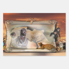 Afrikanisches Design Geschenkpapier Set