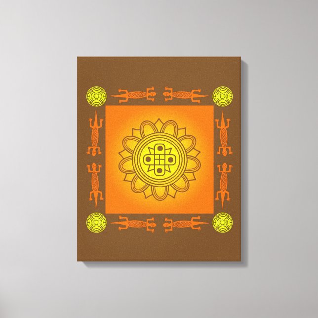 afrikanisches Design Leinwanddruck (Vorderseite)