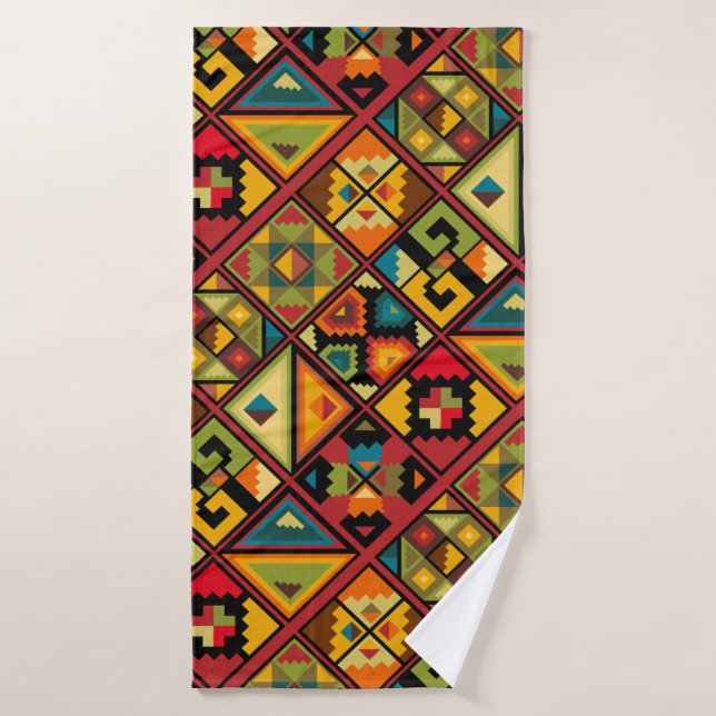 Afrikanisches Digitalpapier Badehandtuch (Badehandtuch)