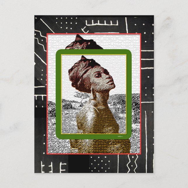 Afrikanisches Dorf der Liebe Postkarte (Vorderseite)