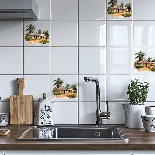 Afrikanisches Dorf Fliese (Von Creator hochgeladen)