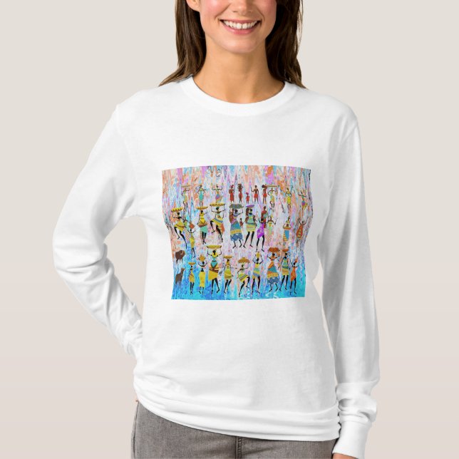 Afrikanisches Dorf T-Shirt (Vorderseite)