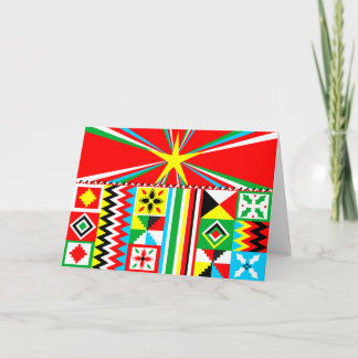 Afrikanisches Druckdesign Kente Stoffmuster Feiertagskarte
