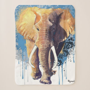 Afrikanisches Elefantendesign Wildtiere Sherpadecke