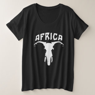 Afrikanisches Elefantengefecht   Afrika Große Größe T-Shirt