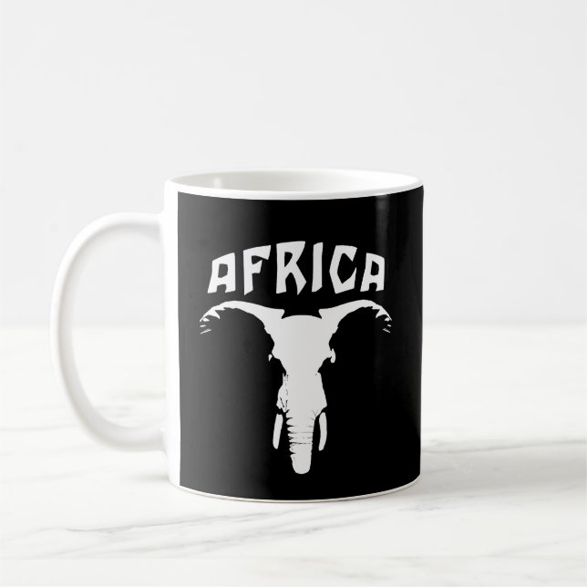 Afrikanisches Elefantengefecht | Afrika Kaffeetasse (Links)