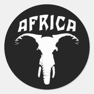 Afrikanisches Elefantengefecht   Afrika Runder Aufkleber