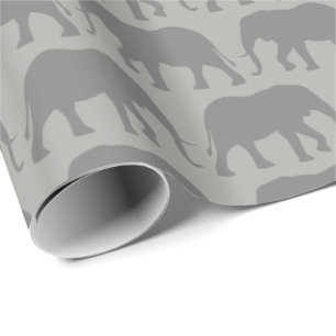 Afrikanisches Elefantenmuster-Silhouette Geschenkpapier