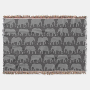 Afrikanisches Elefantenmuster-Silhouette   Wildnis Decke