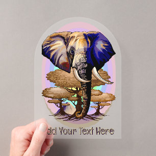 Afrikanisches Elephant Surreal Portrait Acryleinladungen