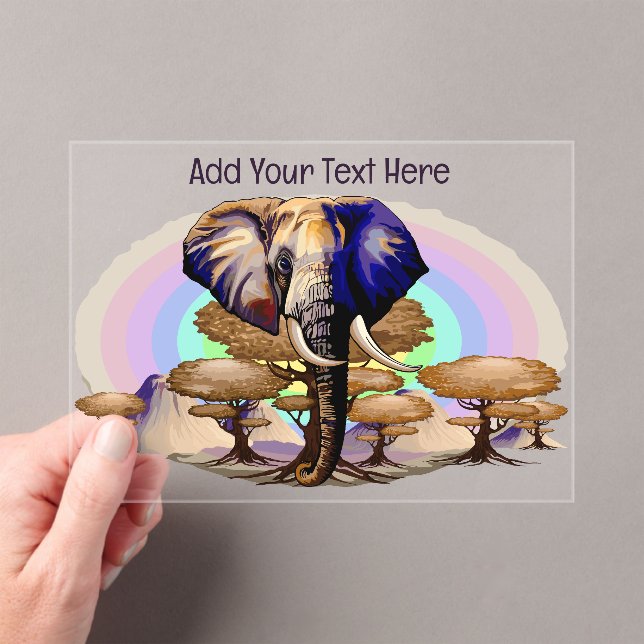 Afrikanisches Elephant Surreal Portrait Acryleinladungen (Insitu (Handheld))