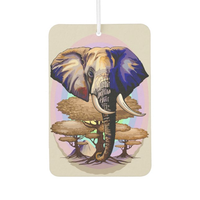 Afrikanisches Elephant Surreal Portrait Autolufterfrischer (Vorderseite)