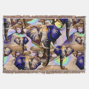 Afrikanisches Elephant Surreal Portrait Decke