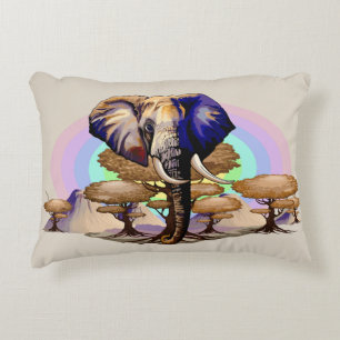 Afrikanisches Elephant Surreal Portrait Dekokissen