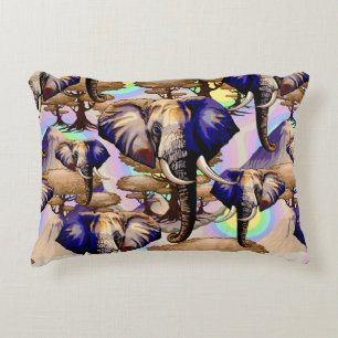 Afrikanisches Elephant Surreal Portrait Dekokissen