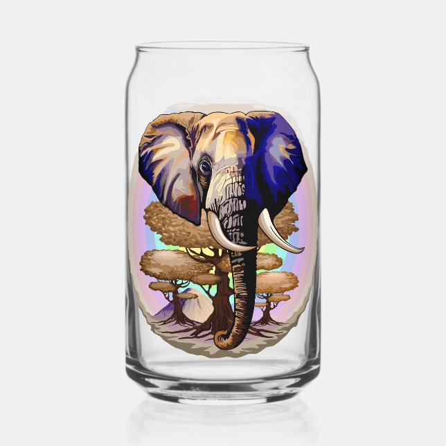 Afrikanisches Elephant Surreal Portrait Dosenglas (Vorderseite)
