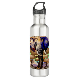 Afrikanisches Elephant Surreal Portrait Edelstahlflasche