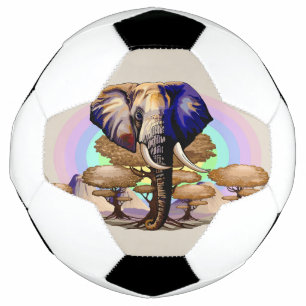 Afrikanisches Elephant Surreal Portrait Fußball
