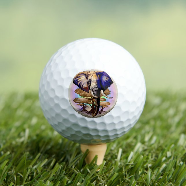 Afrikanisches Elephant Surreal Portrait Golfball (Insitu T-Shirt)