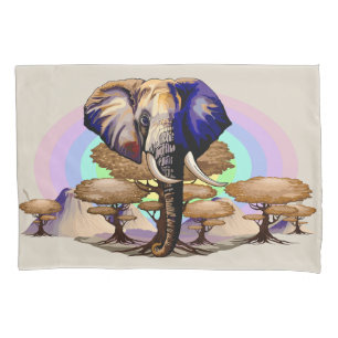 Afrikanisches Elephant Surreal Portrait Kissenbezug