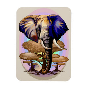 Afrikanisches Elephant Surreal Portrait Magnet