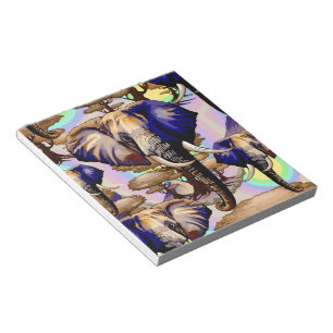 Afrikanisches Elephant Surreal Portrait Notizblock