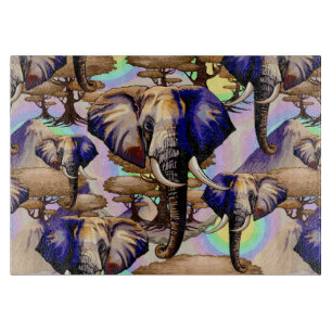 Afrikanisches Elephant Surreal Portrait Schneidebrett