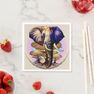Afrikanisches Elephant Surreal Portrait Serviette