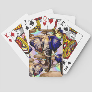 Afrikanisches Elephant Surreal Portrait Spielkarten