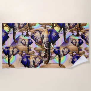 Afrikanisches Elephant Surreal Portrait Strandtuch