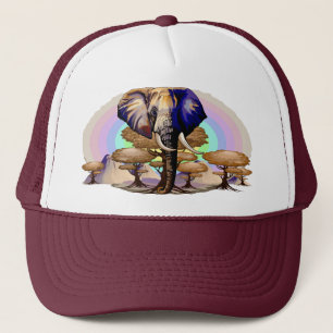 Afrikanisches Elephant Surreal Portrait Truckerkappe