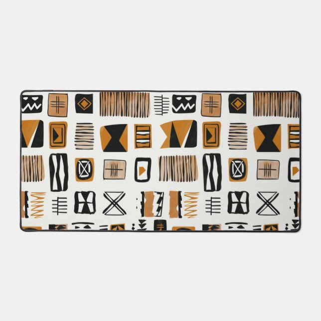 afrikanisches Ethnic Abstract Design Schreibtischunterlage (Vorderseite)